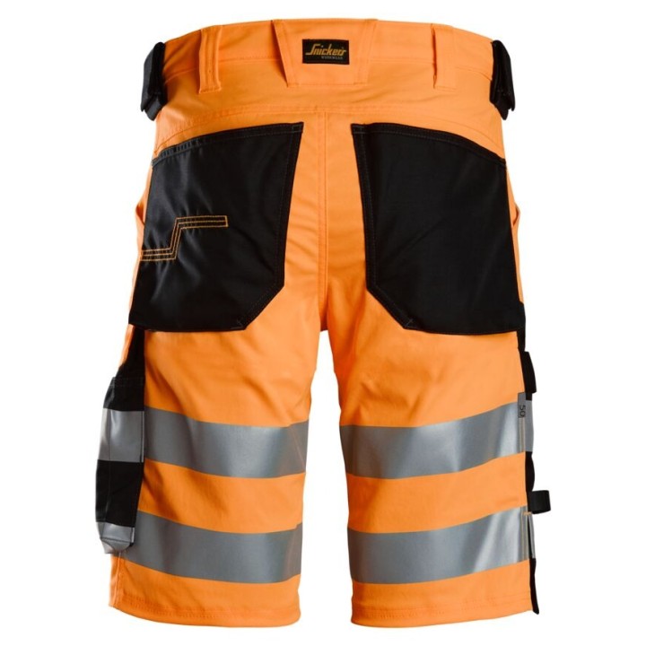 Short de travail Snickers Workwear Short en tissu extensible haute visibilité, Classe 1 6136