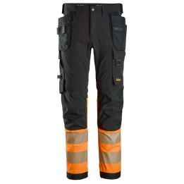 Pantalon haute visibilité extensible 4 directions poches fourre-tout, Classe 1 Snickers Workwear 6231