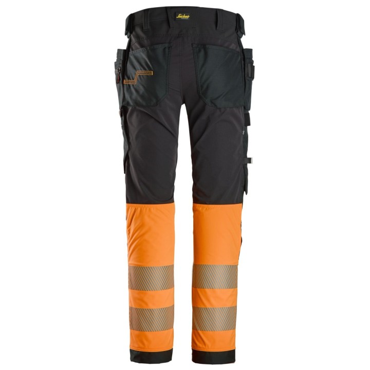 Pantalon haute visibilité extensible 4 directions poches fourre-tout, Classe 1 Snickers Workwear 6231
