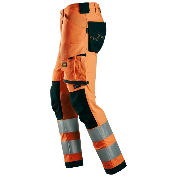 Pantalon de travail stretch Snickers Workwear Pantalon en tissu extensible haute visibilité, Classe 2 6343