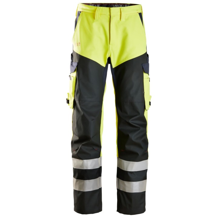 Pantalon de travail Snickers Workwear Pantalon avec au-dessus de cuisses renforcé, haute visibilité, Classe 1 6365