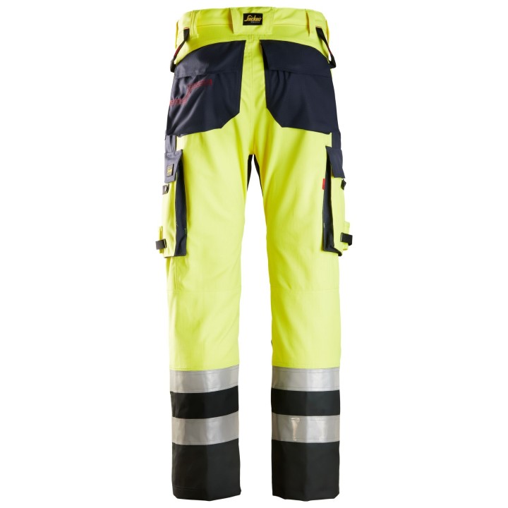 Pantalon de travail Snickers Workwear Pantalon avec au-dessus de cuisses renforcé, haute visibilité, Classe 1 6365