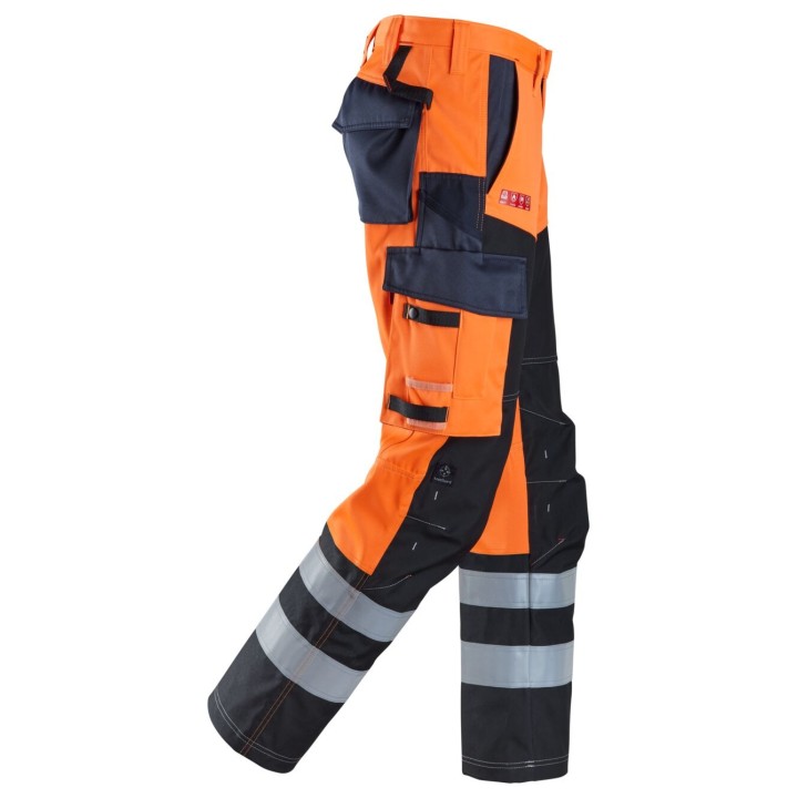 Pantalon de travail Snickers Workwear PW Trousers HV Orange CL1 6560