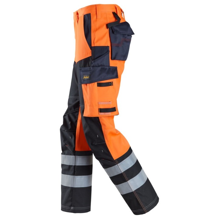 Pantalon de travail Snickers Workwear PW Trousers HV Orange CL1 6560