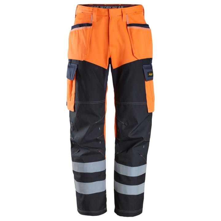 Pantalon de travail Snickers Workwear PW Trous HP HV Orange CL1 6562