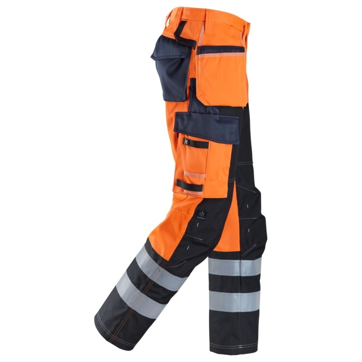 Pantalon de travail Snickers Workwear PW Trous HP HV Orange CL1 6562