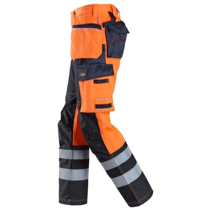 Pantalon de travail Snickers Workwear PW Trous HP HV Orange CL1 6562