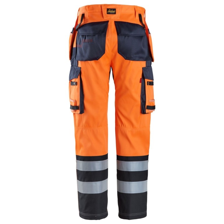 Pantalon de travail Snickers Workwear PW Trous HP HV Orange CL1 6562
