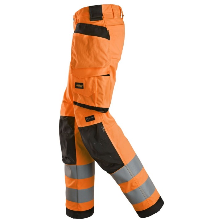 Pantalon de travail Snickers Workwear HV Cl2 W's Strch Trous HP 6743