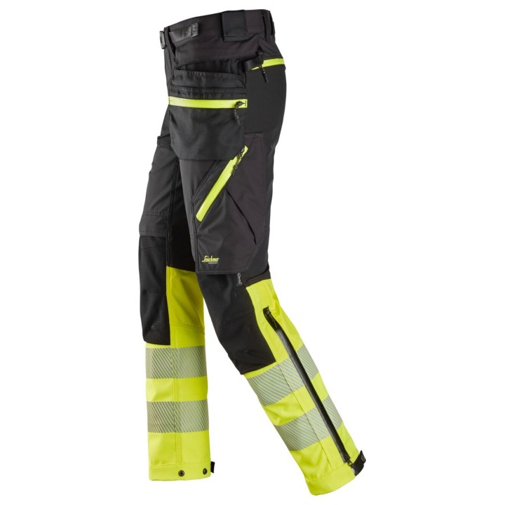 Pantalon de travail Snickers Workwear Pantalon haute visibilité poches fourre-tout détachables, Classe 1 6935