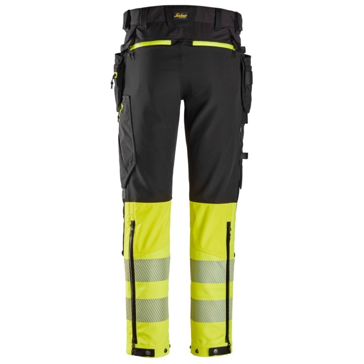 Pantalon de travail Snickers Workwear Pantalon haute visibilité poches fourre-tout détachables, Classe 1 6935