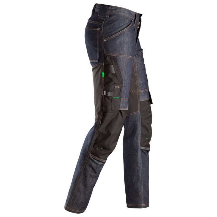 Pantalon de travail stretch Snickers Workwear FlexiWork, Pantalon de travail en denim 6956