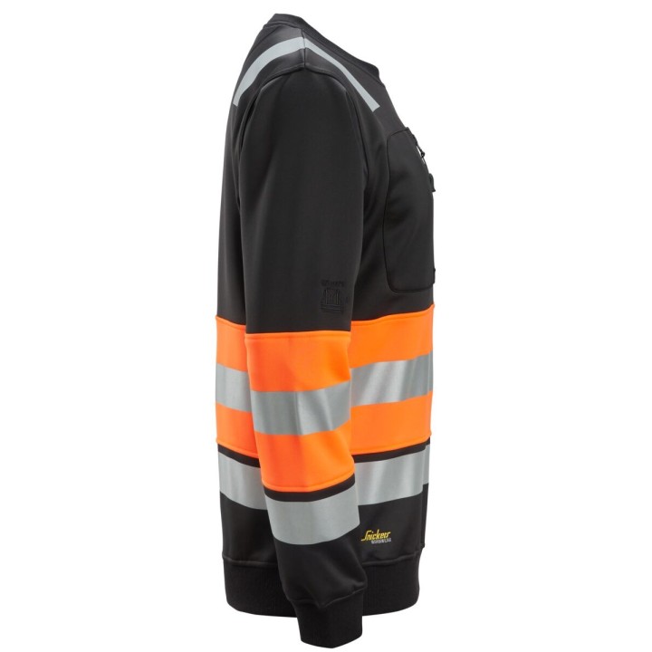 Sweat-shirt de travail Snickers Workwear High-Vis Sweat-shirt haute visibilité, Classe 1 8031