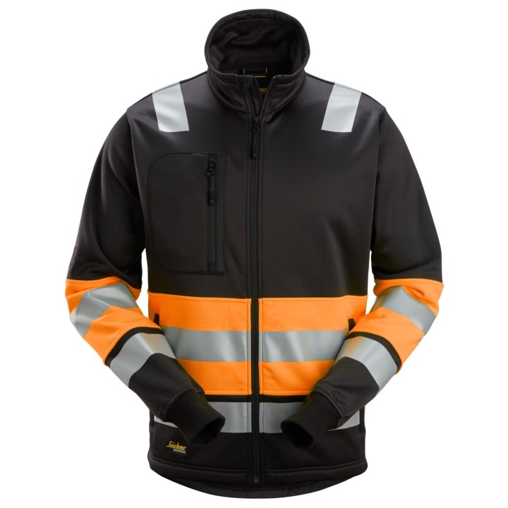 Sweat-shirt de travail haute visibilité Snickers Workwear HV Cl 1 Full Zip Jacket 8034