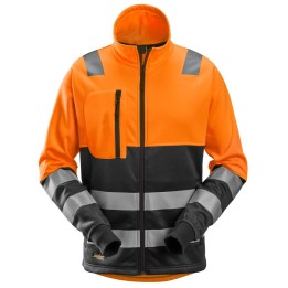 Polaire de travail Snickers Workwear Veste entièrement zippée, haute visibilité, Classe 2 8035
