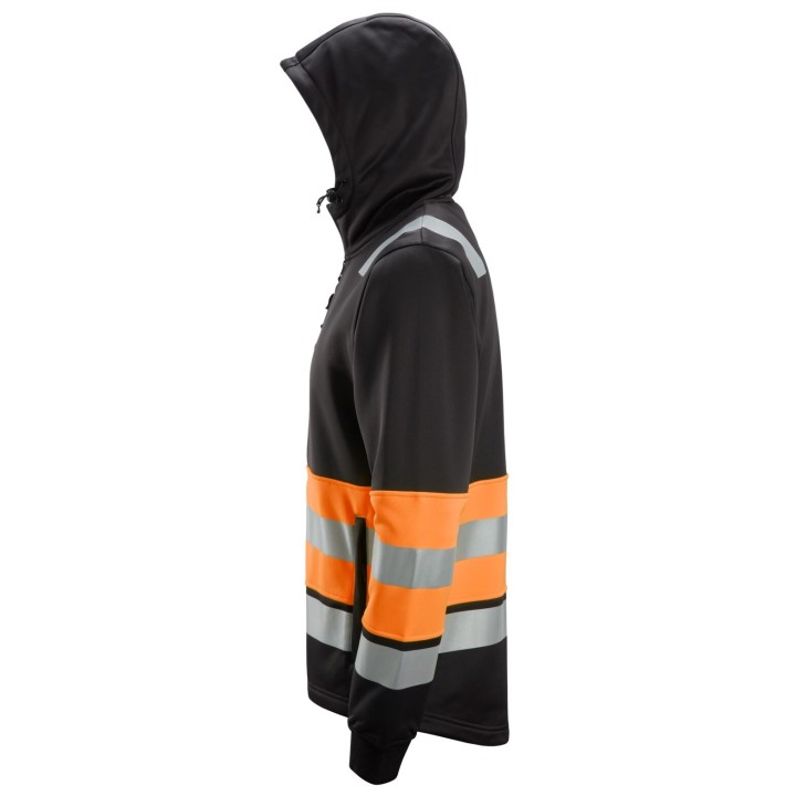 Sweat à capuche zippé de travail Snickers Workwear HV Cl 1 Full Zip Hoodie 8038