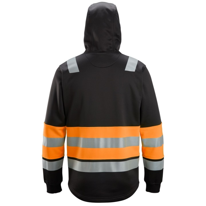 Sweat à capuche zippé de travail Snickers Workwear HV Cl 1 Full Zip Hoodie 8038