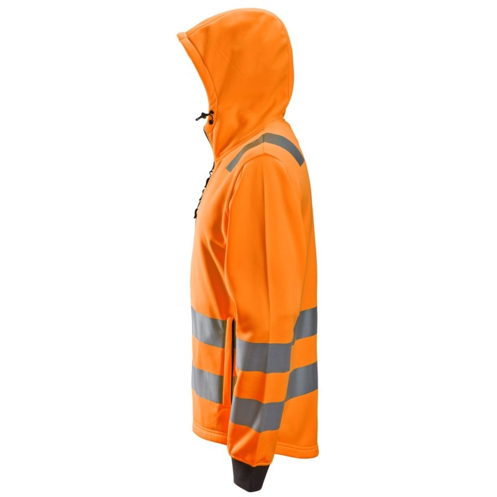 Sweat-shirt de travail Snickers Workwear High-Vis Sweat à capuche zippé, haute visibilité, Classe 2/3 8039