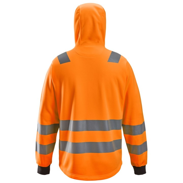Sweat-shirt de travail Snickers Workwear High-Vis Sweat à capuche zippé, haute visibilité, Classe 2/3 8039