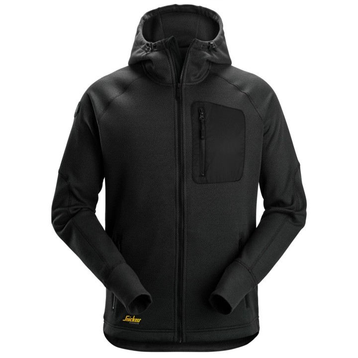 Polaire de travail Snickers Workwear FlexiWork, Sweat-shirt à capuche entièrement zippé 8041