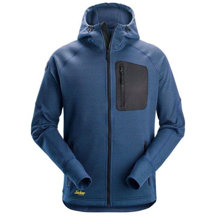 Polaire de travail Snickers Workwear FlexiWork, Sweat-shirt à capuche entièrement zippé 8041