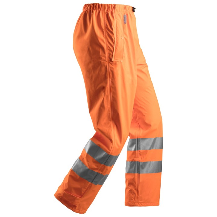 Pantalon de travail Snickers Workwear Pantalon de pluie PU haute visibilité, Classe 2 8243