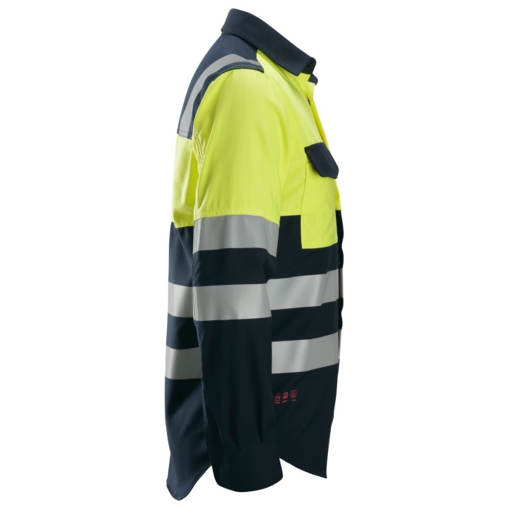 Chemise de travail Snickers Workwear Chemise à manches longues haute visibilité, Classe 1 8560