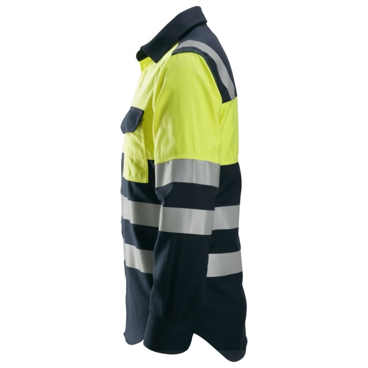 Chemise de travail Snickers Workwear Chemise à manches longues haute visibilité, Classe 1 8560