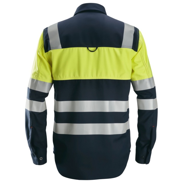 Chemise de travail Snickers Workwear Chemise à manches longues haute visibilité, Classe 1 8560