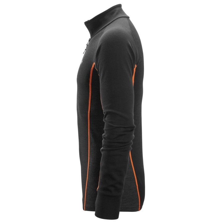 Première couche de travail Snickers Workwear Merino Base Layer HZ Top 9482